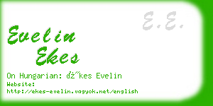 evelin ekes business card